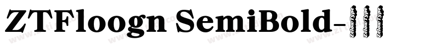 ZTFloogn SemiBold字体转换